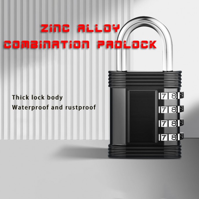 Zinc alloy combination padlock