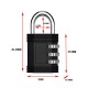 Zinc alloy combination padlock