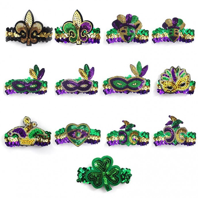 Mardi Gras Sequin Bracelet