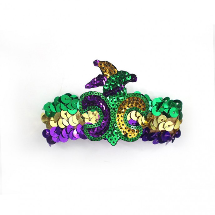 Mardi Gras Sequin Bracelet