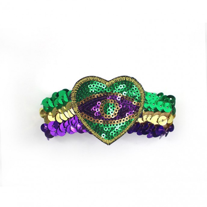 Mardi Gras Sequin Bracelet