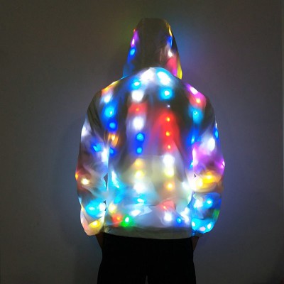 LED Hooded Windbreaker Jacket