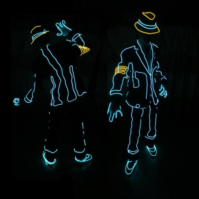 LED jazz fluorescent performance costumes