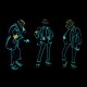 LED jazz fluorescent performance costumes